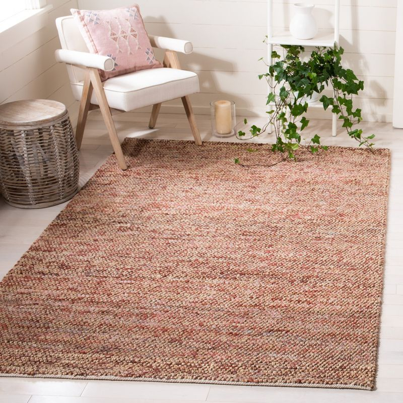 Bohemian BOH901 Hand Woven Indoor Area Rug - Natural/Pink - 5'x8' - Safavieh