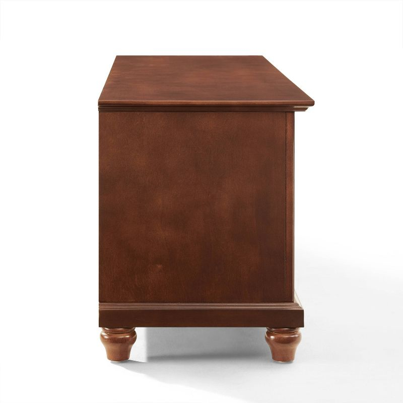 Cambridge TV Stand for TVs up to 60" Dark Red - Crosley: Entertainment Center with Adjustable Shelves & Cable Management