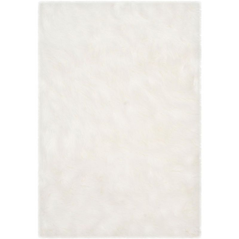Faux Sheep Skin FSS235 Power Loomed Accent Rug - Ivory - 2'6"x4' - Safavieh.