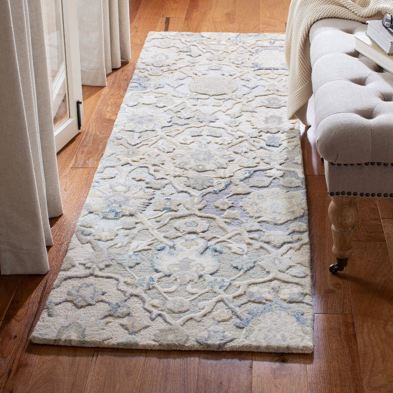 Glamour GLM622 Hand Tufted Runner Rug - Grey/Blue - 2'3"x8' - Safavieh.