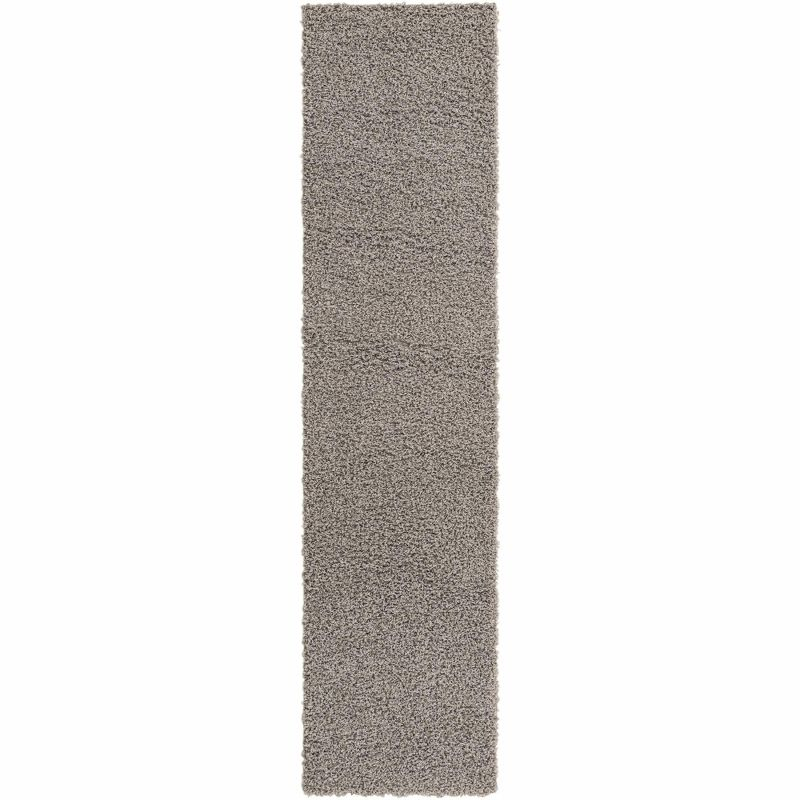Unique Loom 2' 7 x 10' 0 Solid Shag Cloud Gray Area Rug