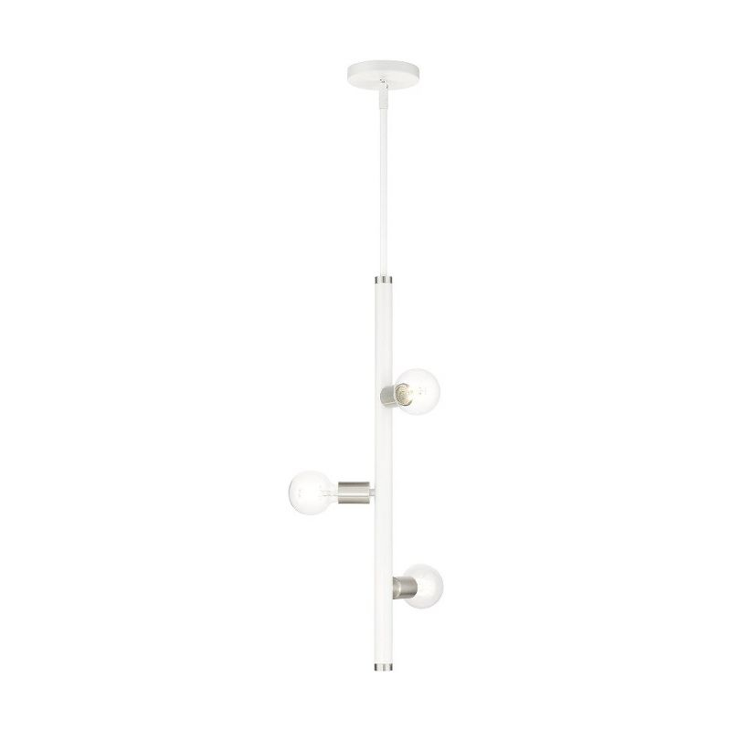Livex Lighting Bannister 3 - Light Pendant in  White