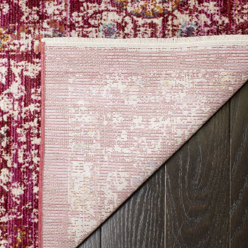 Sutton SUT402 Power Loomed Indoor Area Rug - Fuchsia/Ivory - 4'x6' - Safavieh