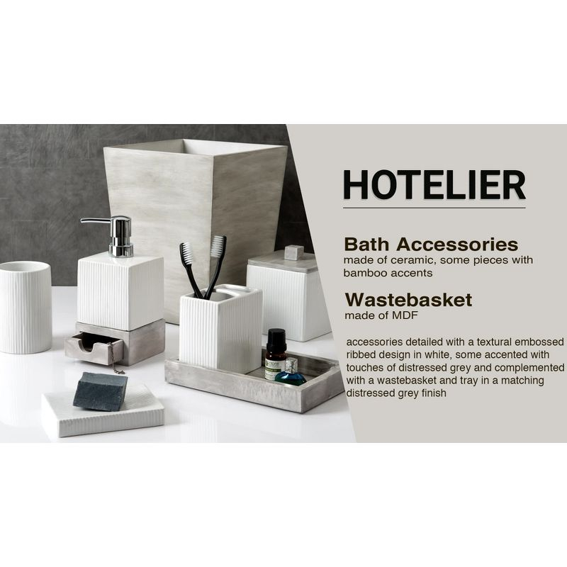 Hotelier Lotion Pump Gray/White - Allure Home Creations