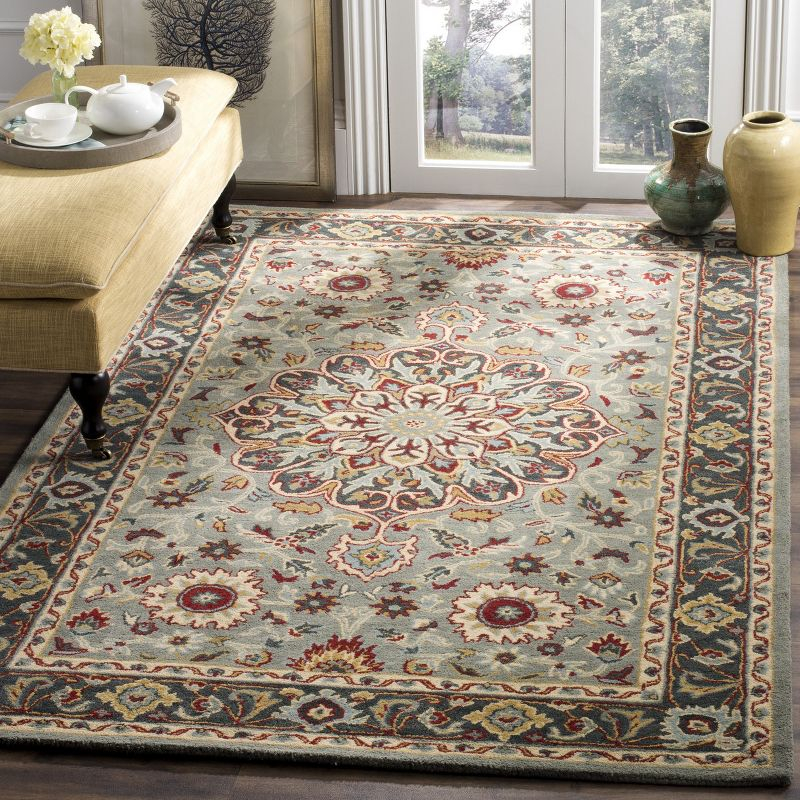 Heritage HG736 Handmade Area Rug - 5'x8' - Grey/Charcoal - Safavieh