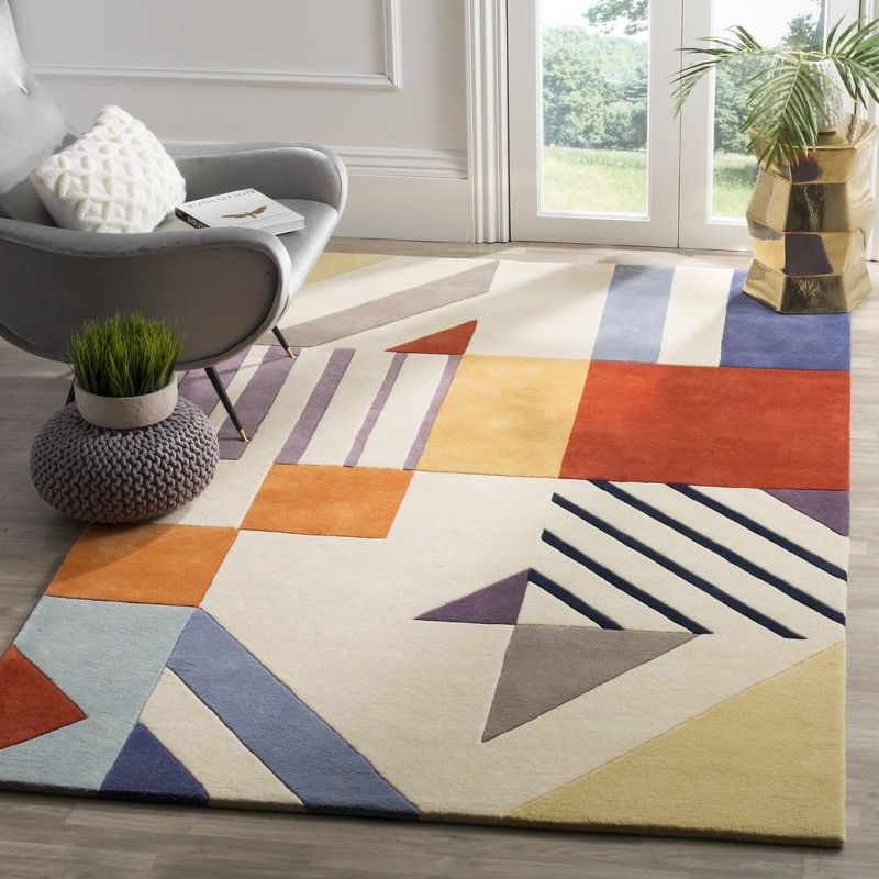Fifth Avenue FTV120 Hand Tufted Area Rug - Ivory/Multi - 5'x8' - Safavieh.