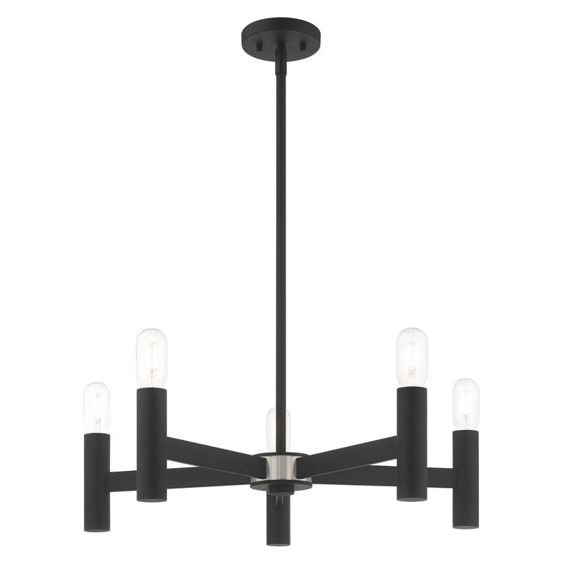 Livex Lighting Copenhagen 5 - Light Chandelier in  Black