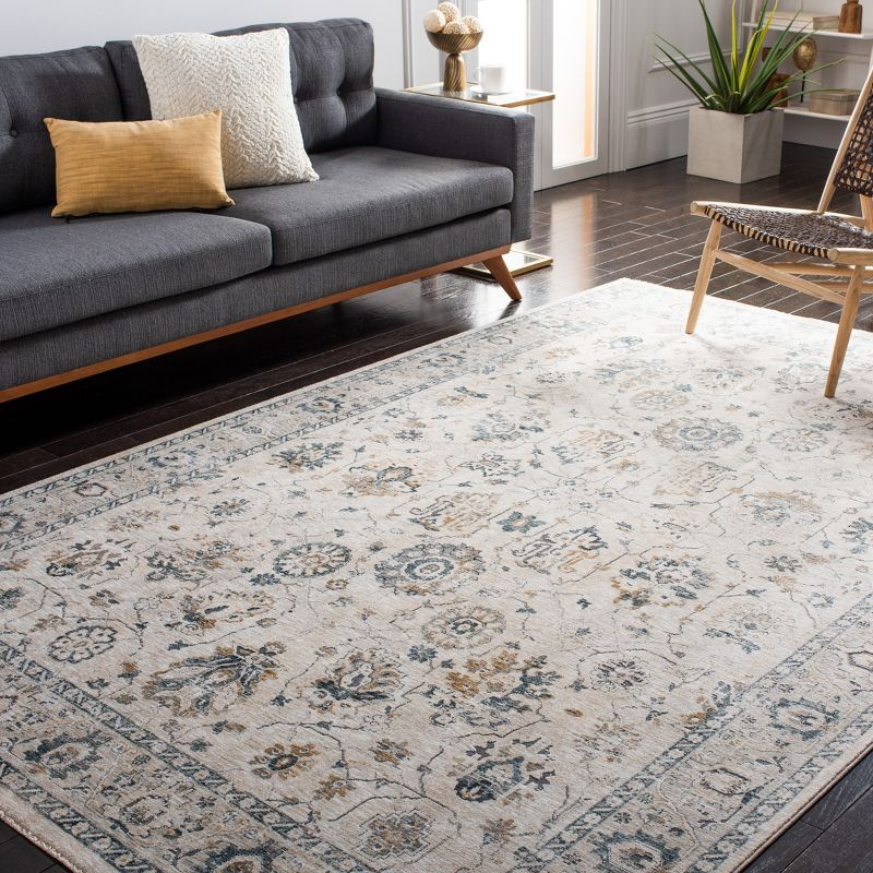 Dream DRM727 Power Loomed Area Rug - Ivory/Light Beige - 4'x6' - Safavieh.