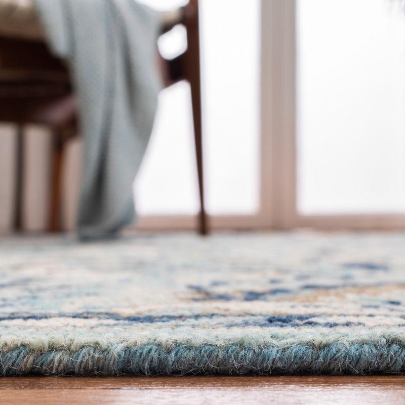 Blossom BLM457 Hand Tufted Area Rug - Blue/Ivory - 8'x10' - Safavieh.