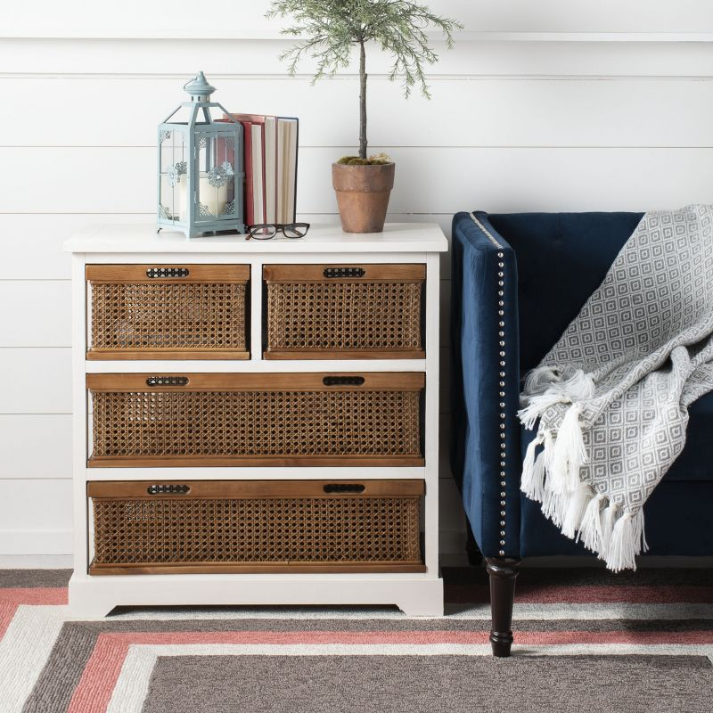 Jackson 4 Drawer Unit - AMH6504 - Barley/Cane Drawers - Safavieh Couture
