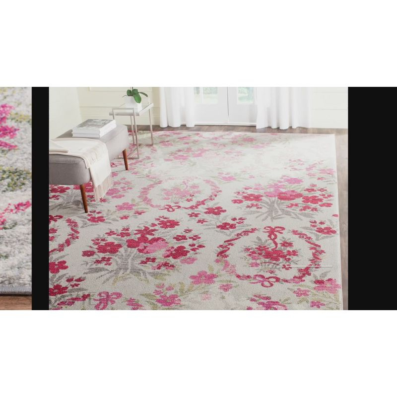 Monaco MNC205 Power Loomed Indoor Area Rug - Ivory/Pink - 8'x11' - Safavieh.