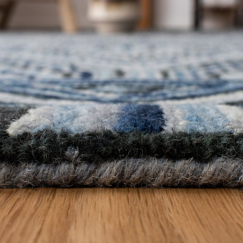 Aspen APN823 Hand Tufted Runner Rug - Grey/Blue - 2'3"x8' - Safavieh.