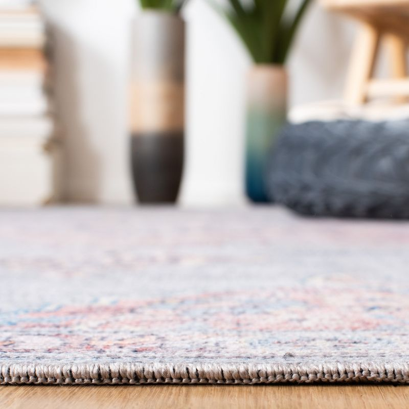 Serapi SEP580 Power Loomed Machine Washable Skid-Resistant Indoor Area Rug - Ivory/Blue - 5'3"x7'6" - Safavieh