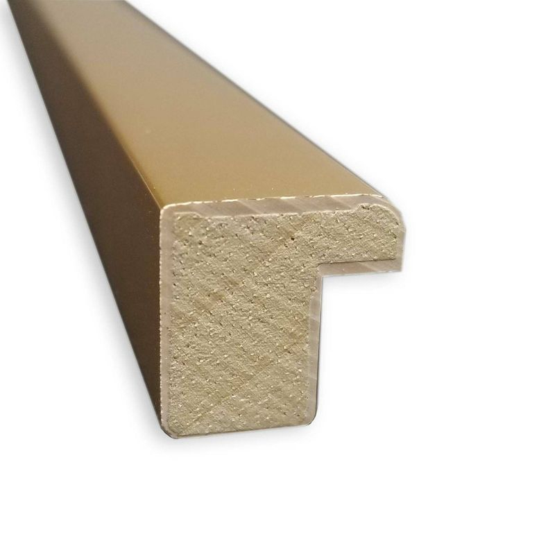 37" x 25" Polished Brass Framed Bathroom Vanity Wall Mirror Gold - Amanti Art: Modern Rectangular, Beveled, Wall-Mounted