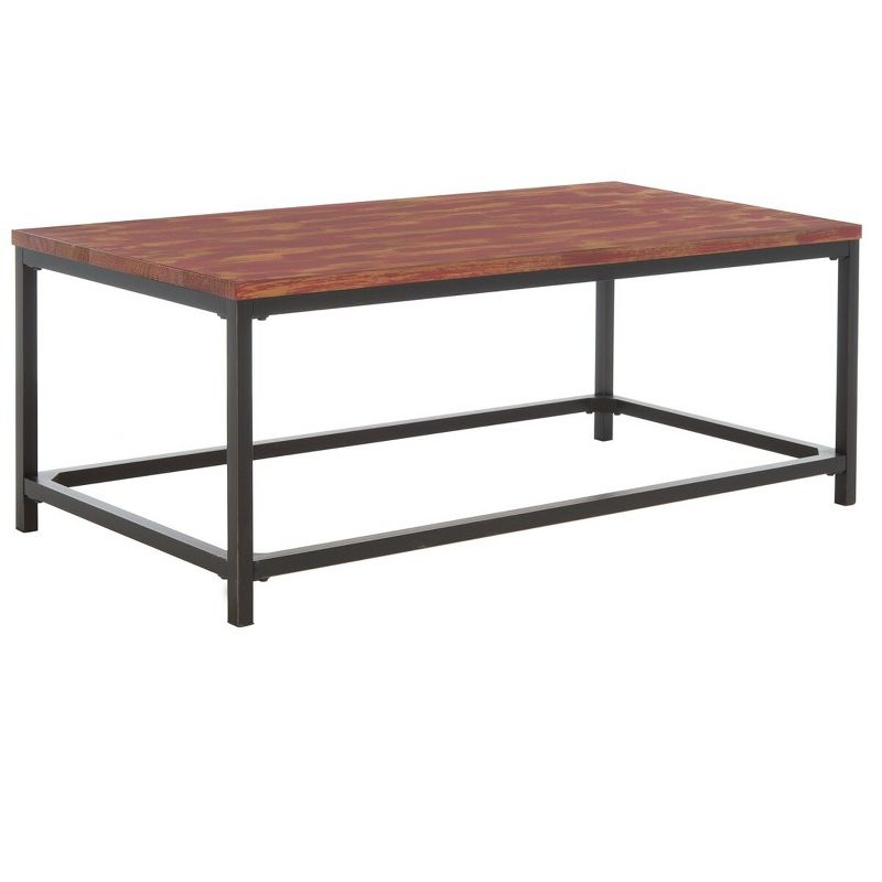 Alec Coffee Table - Distressed Maroon - Safavieh