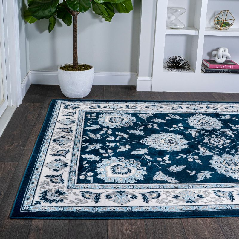 8'x10' Cherie French Cottage Area Rug, Navy/Ivory - JONATHAN Y