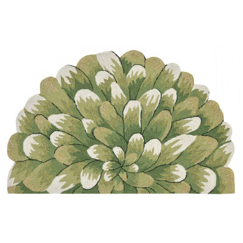 Liora Manne Frontporch Mum Indoor/Outdoor Rug Green 2' x 3'