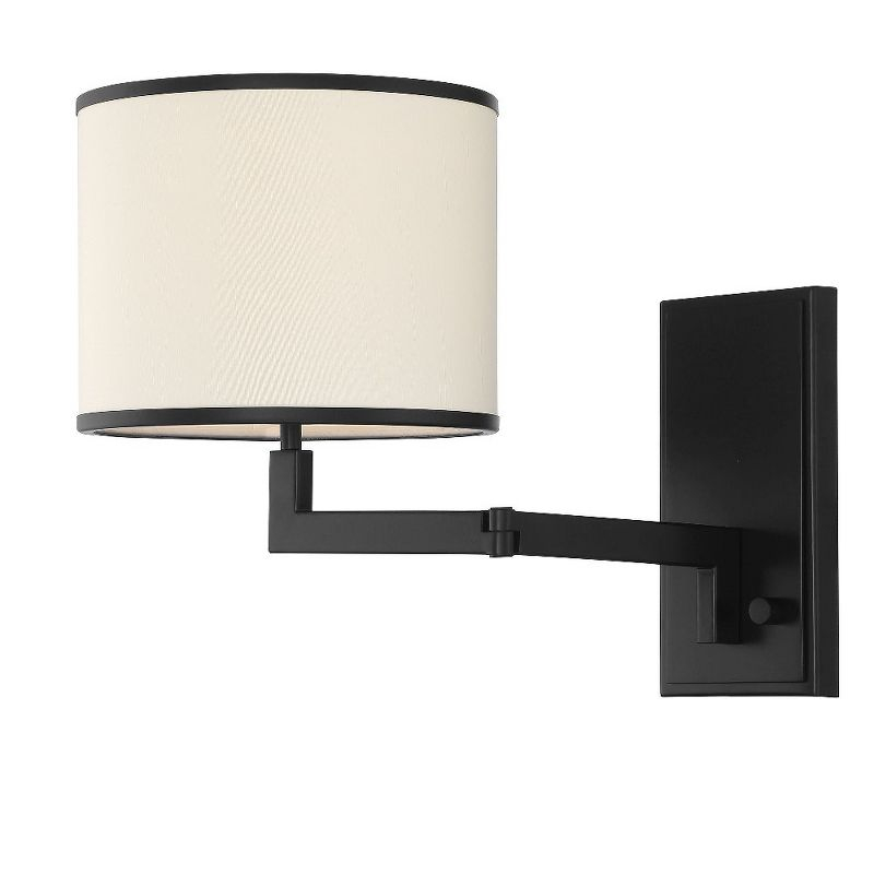Crystorama Lighting Madison 1 - Light Swing Arm Lamp in  Matte Black