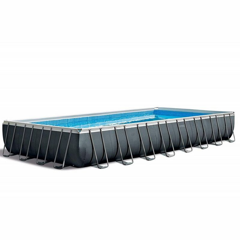 Intex Ultra 24ftX12ftX52in XTR Rectangular Metal Frame Swimming Pool Set w/Pump Filter