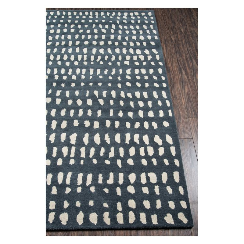 5'x8' Geometric Tufted Area Rug Blue - Novogratz By Momeni: Modern Wool Handmade, Low Pile, Indoor Rectangle Rug