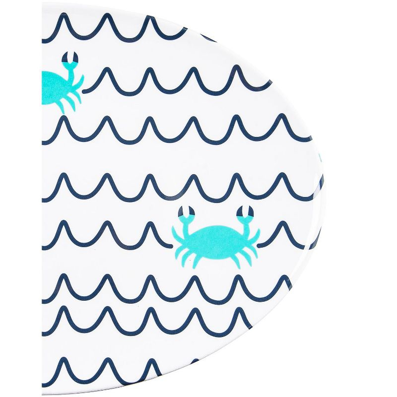 Beachcombers Crab Wave Melamine Platter