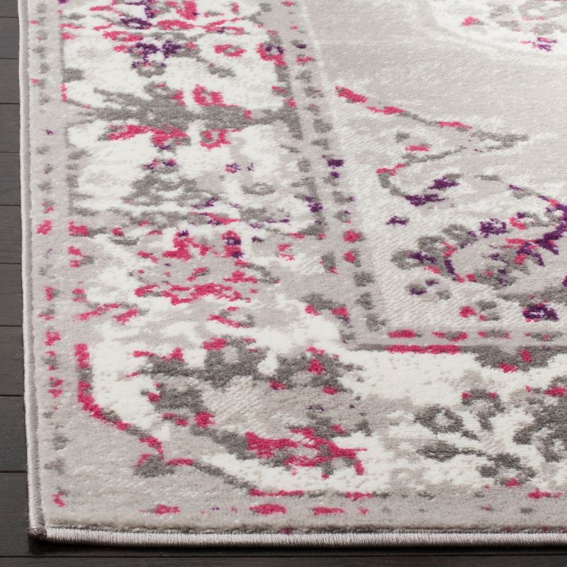 Skyler SKY169 Power Loomed Indoor Area Rug - Grey/Pink - 9'x12' - Safavieh