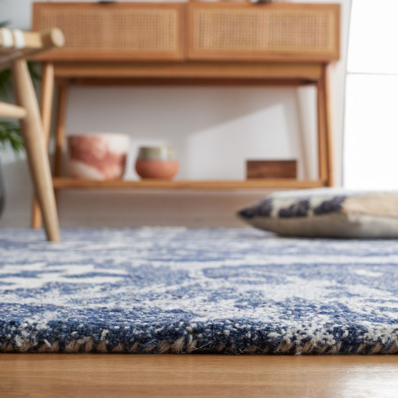 Ikat IKT654 Hand Tufted Area Rug - Blue/Ivory - 8'x10' - Safavieh.