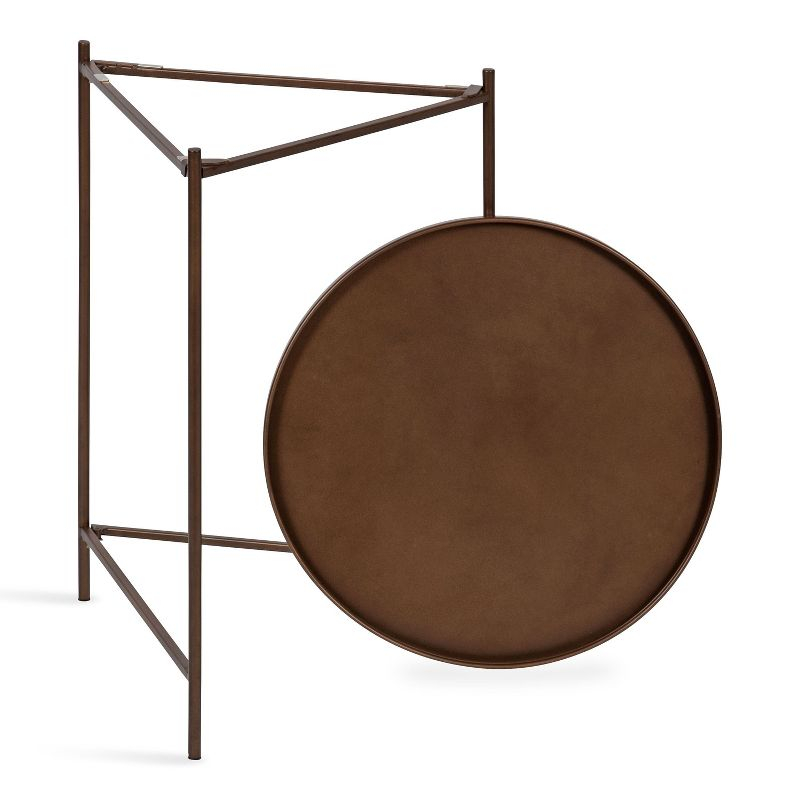 Kate and Laurel Ulani Round Metal Nesting Table, 2 Piece, Bronze