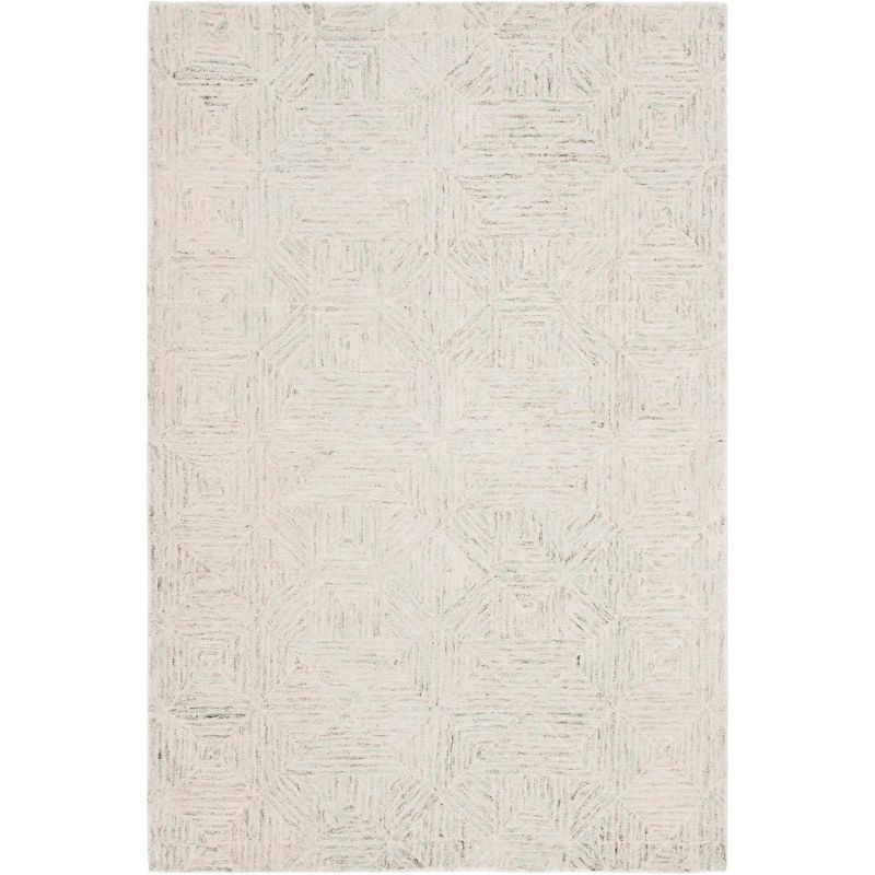 Abstract ABT763 Hand Tufted Indoor Accent Rug - Ivory/Light Blue - 3'x5' - Safavieh