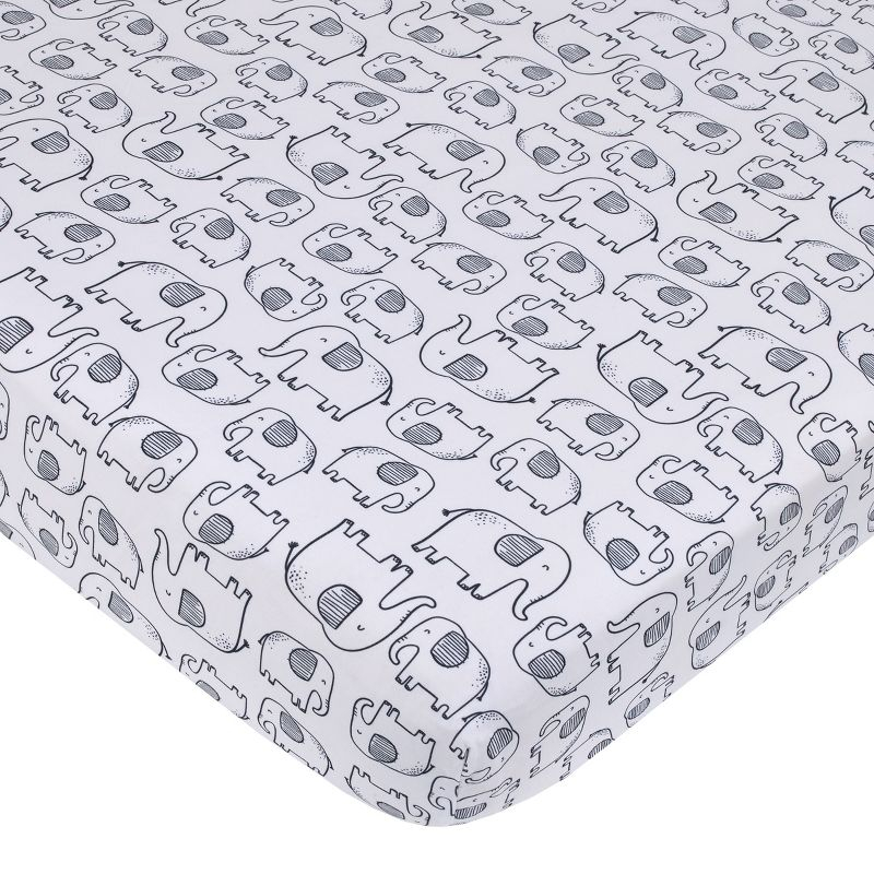 Carter's Blue Elephant 3 Piece Nursery Crib Bedding Set