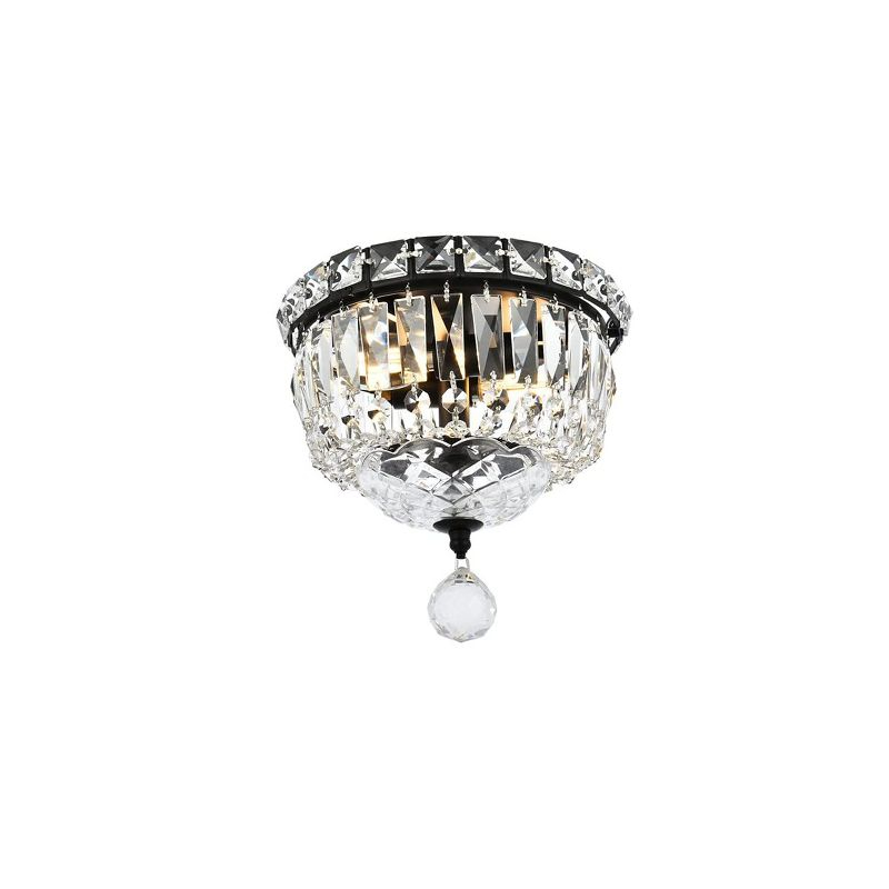 Elegant Lighting Tranquil 8 inch black flush mount