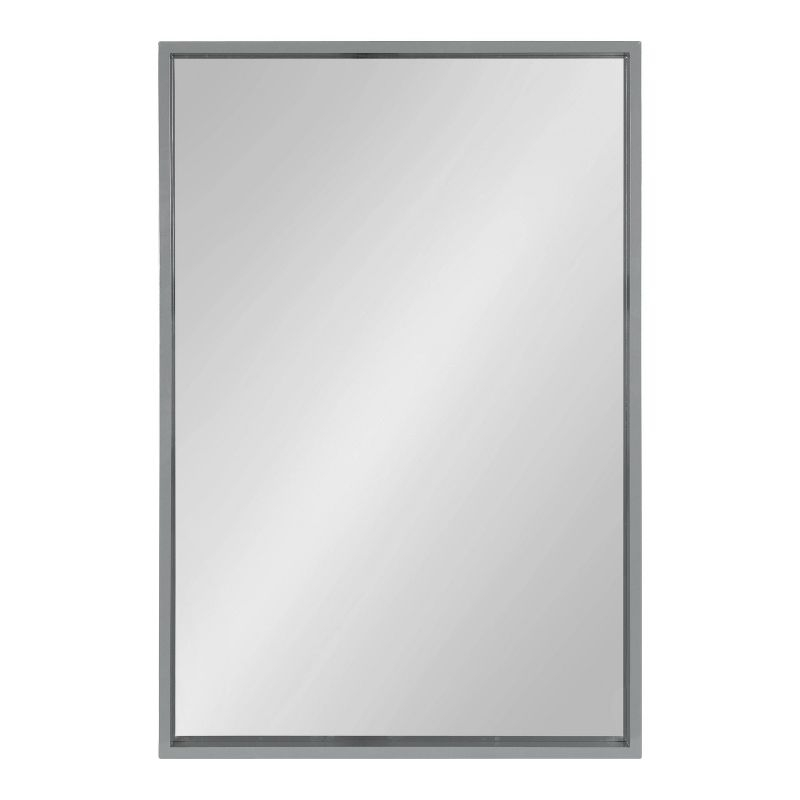 24" x 36" Travis Framed Decorative Wall Mirror Gray - Kate & Laurel All Things Decor