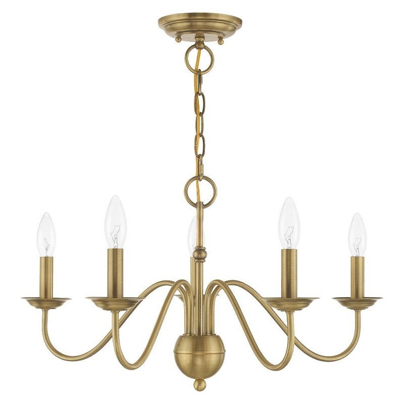 Livex Lighting Windsor 5 - Light Chandelier in  Antique Brass