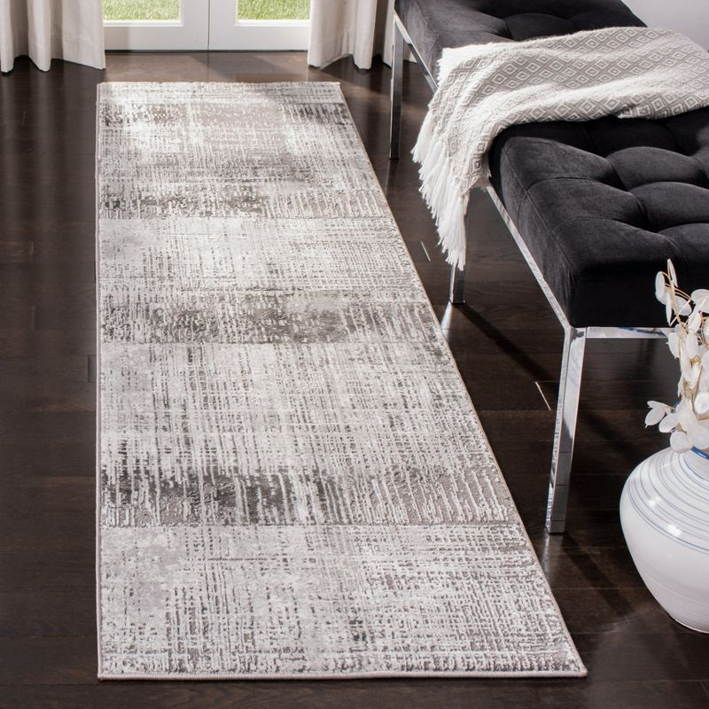 Craft CFT874 Loomed Indoor Runner Rug - Grey/Dark Grey - 2'3"x6' - Safavieh