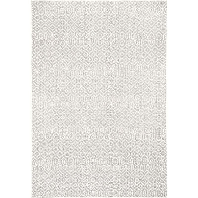 Nuloom Paloma Abstract Geometric Indoor and Outdoor Area Rug, Gray, 4'x6'