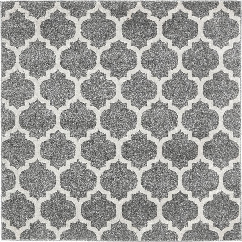 Unique Loom 5' 4 x 6' 1 Trellis Philadelphia Dark Gray Area Rug