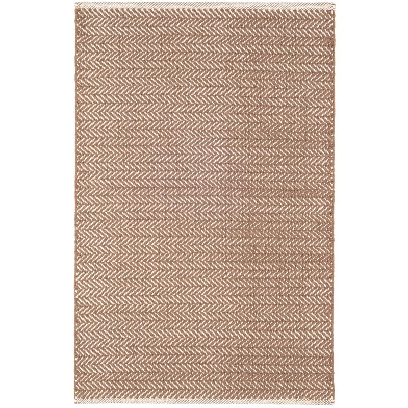 Herringbone Stone Handwoven Cotton Rug