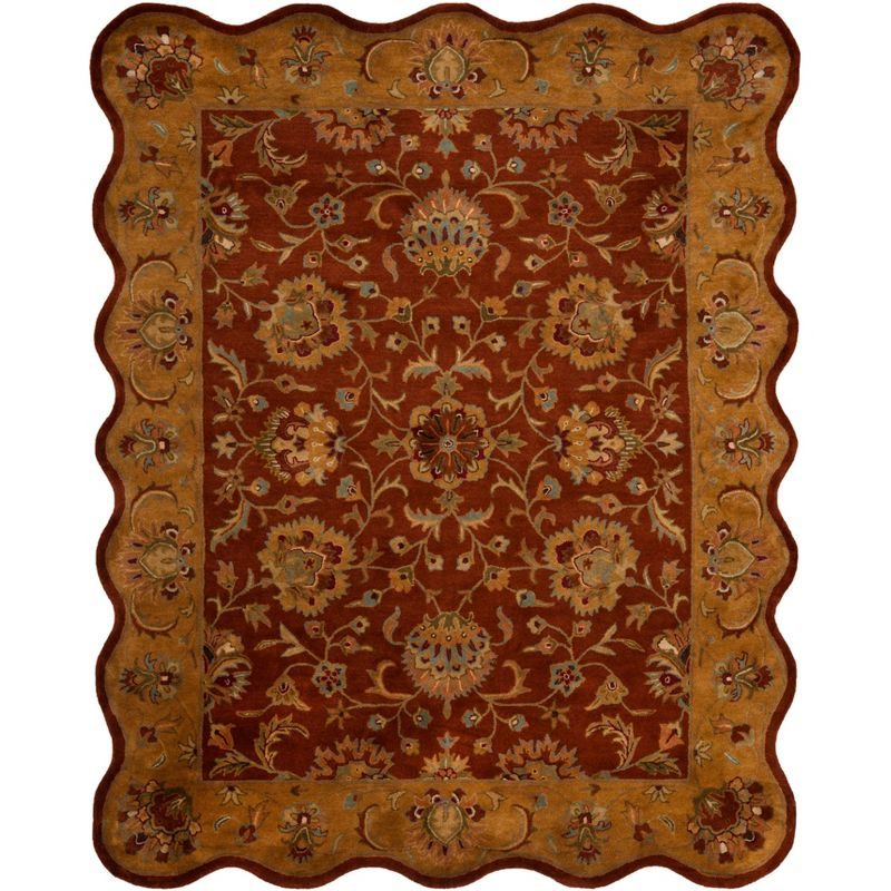 Heritage HG820 Handmade Area Rug - 7'6"x9'6" - Red/Natural - Safavieh