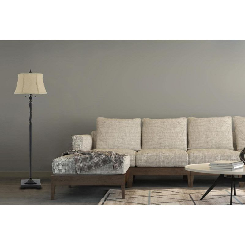 Cal Lighting 60W X 2 Madison Club Floor Lamp - Oil Rubbed Bronze