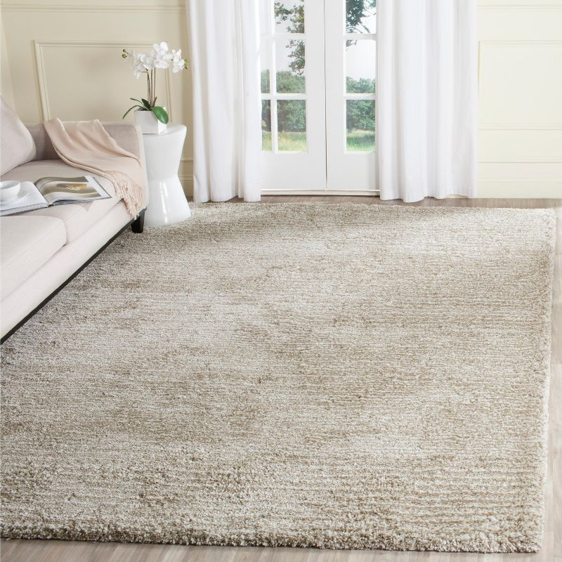 Ultimate Shag SGU211 Hand Tufted Area Rug - Sand/Ivory - 8'x10' - Safavieh.