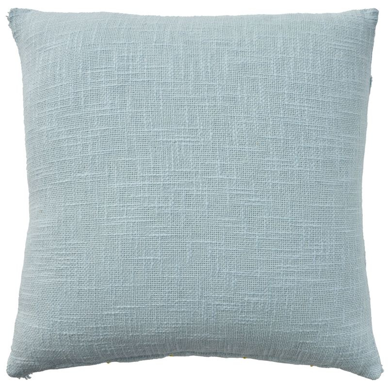 Mina Victory Lifestyle Distressed Diamond 18" x 18" Light Blue Indoor Throw Pillow
