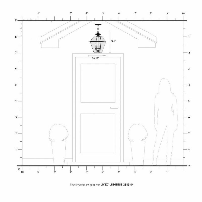 Livex Lighting Westover 3 - Light Pendant in  Black