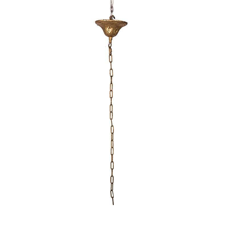 Classic Vintage Chandelier Gold/White - A&B Home: 6-Light, Metal, No Assembly, UL Listed
