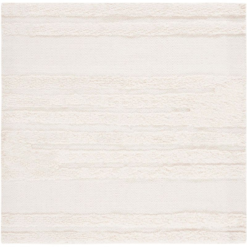 Kenya KNY951 Hand Knotted Area Rug - Ivory - 6'x6' - Safavieh