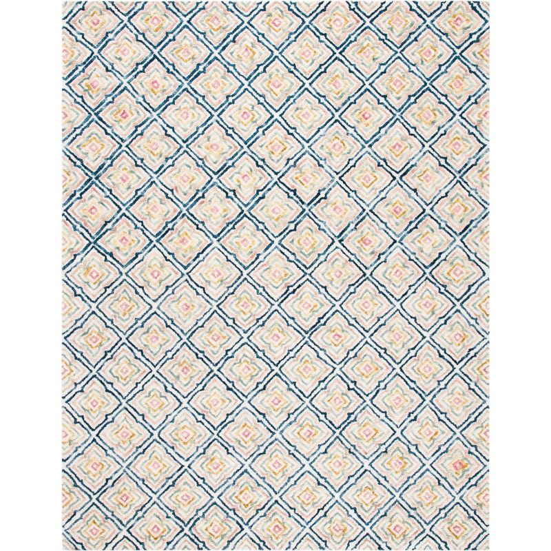 Trace TRC512 Hand Tufted Area Rug - Ivory/Navy - 8'x10' - Safavieh.