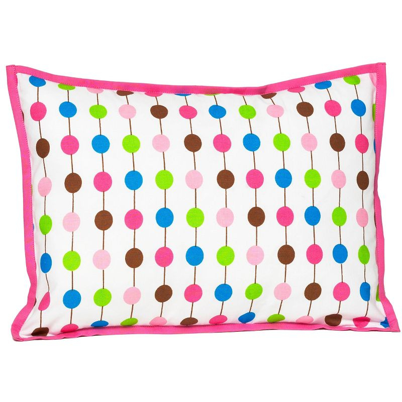 Bacati - Botanical Pearl String Pink Decorative Pillow