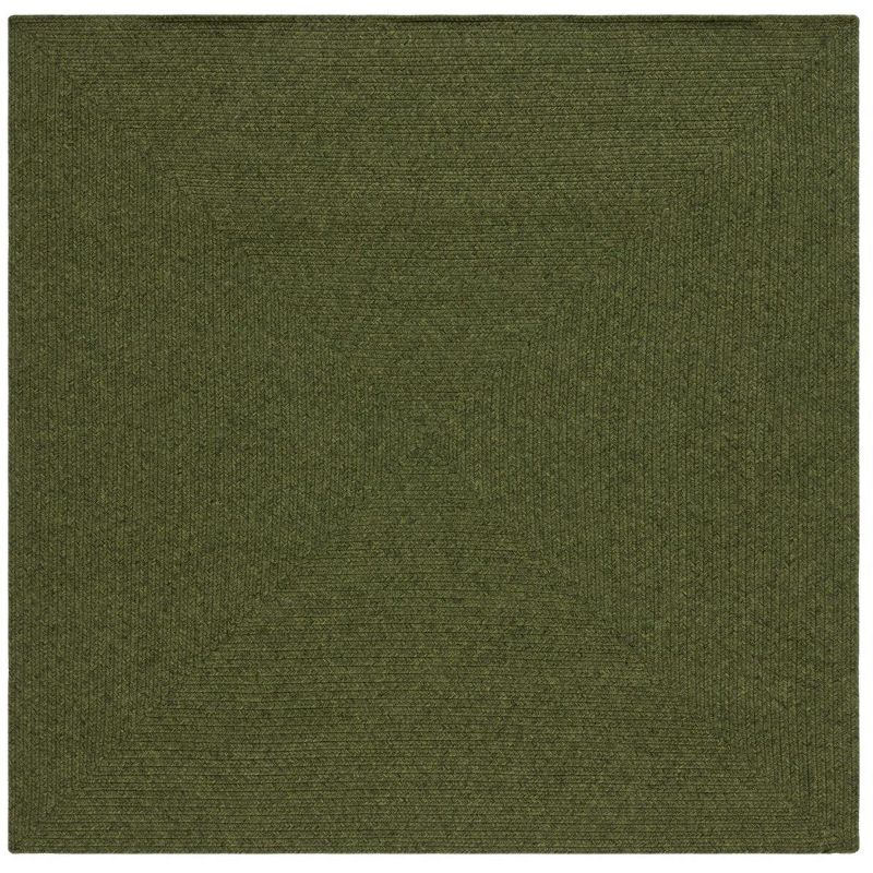 Braided BRD315 Hand Woven Area Rug - Green - 3'x3' - Safavieh.