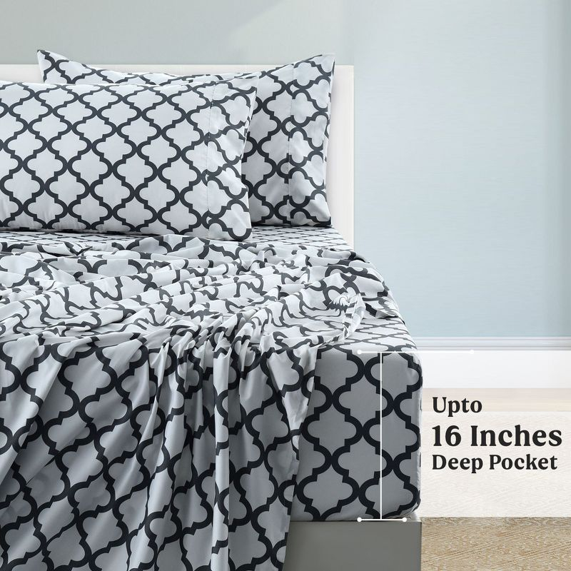 Lux Decor Collection Twin XL Bed Sheets - Premier 1800 Microfiber Deep Pocket Easy Care Sheets Set - White