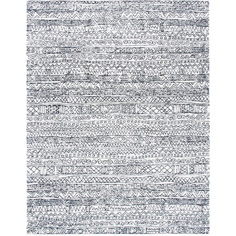 Micro-Loop MLP228 Hand Tufted Indoor Area Rug - Ivory/Black - 9'x12' - Safavieh