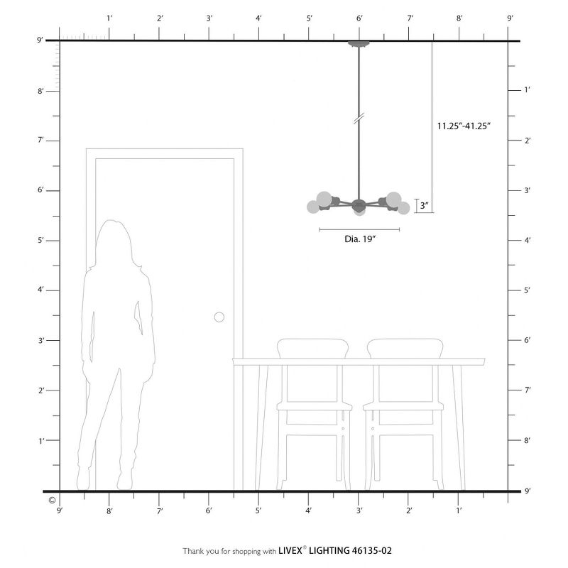 Livex Lighting Lansdale 5 - Light Chandelier in  Polished Brass